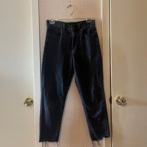 American Eagle Mom Jeans Black Denim Jeans Size 4 Short